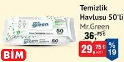 MR.GREEN TEMİZLİK HAVLUSU 50'Lİ